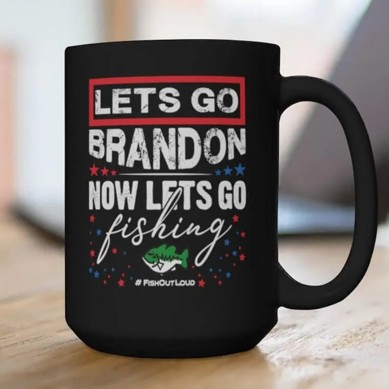 Be A Hero Black Coffee Mug 15oz Fishing